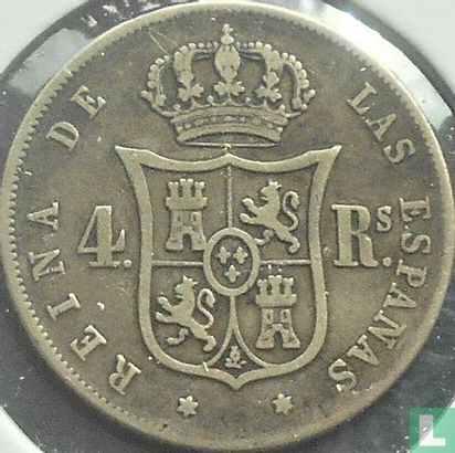 Espagne 4 reales 1863 (étoile à 6 pointes) - Image 2