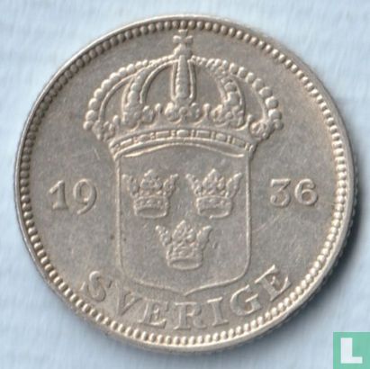 Zweden 50 öre 1936 (korte 6) - Afbeelding 1