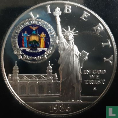 Verenigde Staten 1 dollar 1986 (PROOF - gekleurd) "Centenary of the Statue of Liberty - New York" - Afbeelding 1