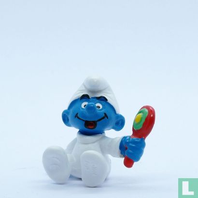 Classic Baby Smurf with rattle - Image 1