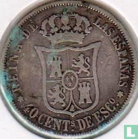 Espagne 40 centimos de escudo 1868 - Image 2
