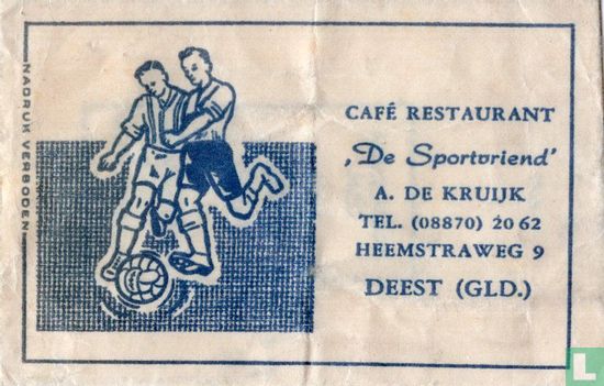 Café Restaurant "De Sportvriend" - Afbeelding 1