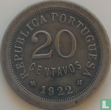 Portugal 20 Centavo 1922 - Bild 1