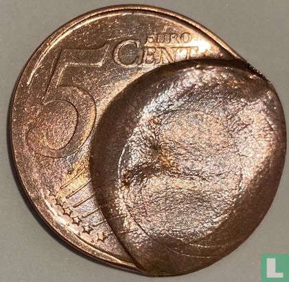 Belgium 5 cent 1999 (misstrike) - Image 1