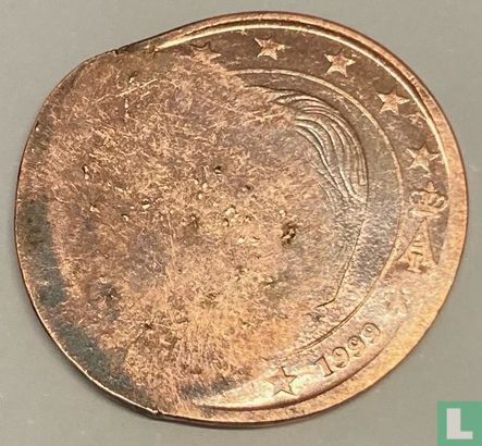 Belgium 5 cent 1999 (misstrike) - Image 2