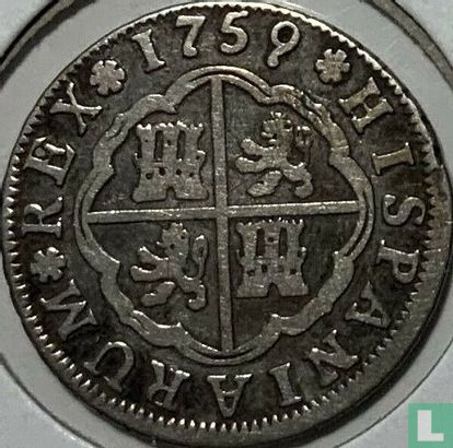 Espagne 2 reales 1759 (FERDINANDUS VI - S) - Image 1