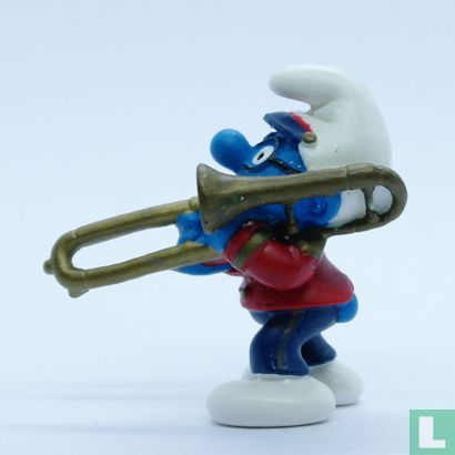 Brass band smurf with trombone - Image 3