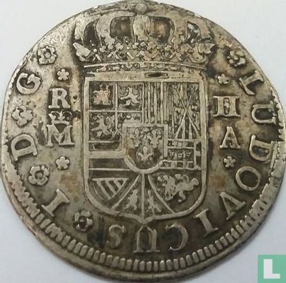 Espagne 2 reales 1724 (LUDOVICUS I - M) - Image 2