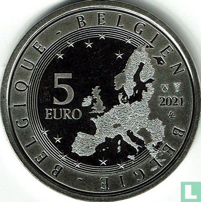 België 5 euro 2021 "European year of Rail" - Afbeelding 1