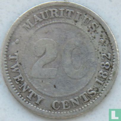 Mauritius 20 cents 1882 - Image 1