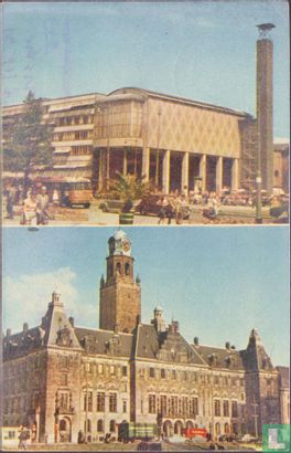 Beursgebouw Coolsingel  en Stadhuis