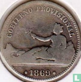 Espagne 1 peseta 1869 (type 1) - Image 1