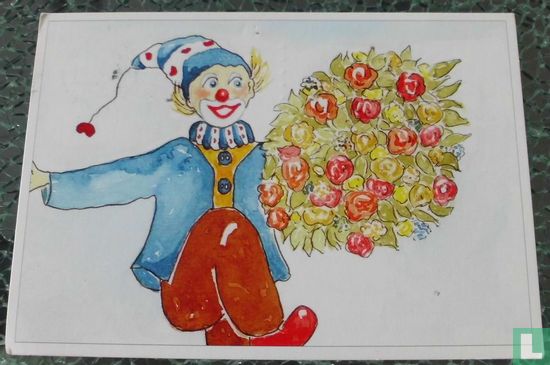 Clown met bloemen - Image 1