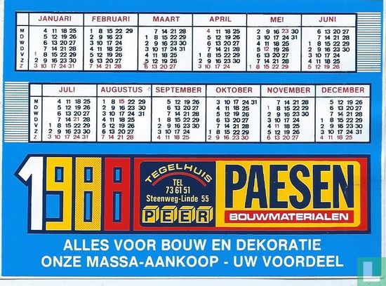 Paesen kalender - Image 1