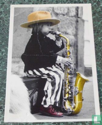Meisje met saxofoon - Afbeelding 1