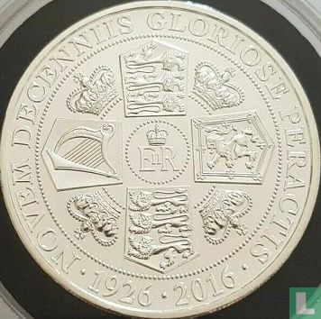 Gibraltar ½ crown 2016 (verzilverd koper-nikkel) "90th Birthday of Queen Elizabeth II" - Afbeelding 1