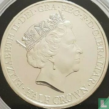 Gibraltar ½ crown 2016 (verzilverd koper-nikkel) "90th Birthday of Queen Elizabeth II" - Afbeelding 2