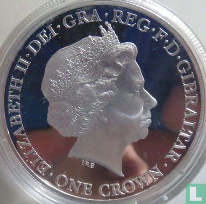 Gibraltar 1 crown 2016 (PROOF - zilver) "90th Birthday of Queen Elizabeth II - 4th effigy" - Afbeelding 2