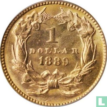 United States 1 dollar 1889 (gold) - Image 1