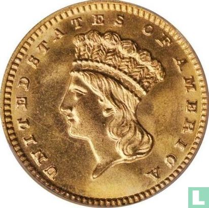 United States 1 dollar 1889 (gold) - Image 2