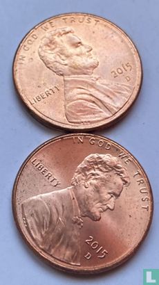 United States 1 cent 2015 (D - misstrike) - Image 3