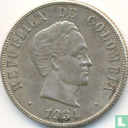 Colombie 50 centavos 1934 - Image 1