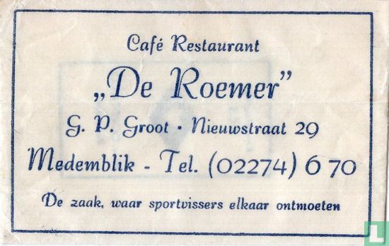 Café Restaurant "De Roemer" - Bild 1