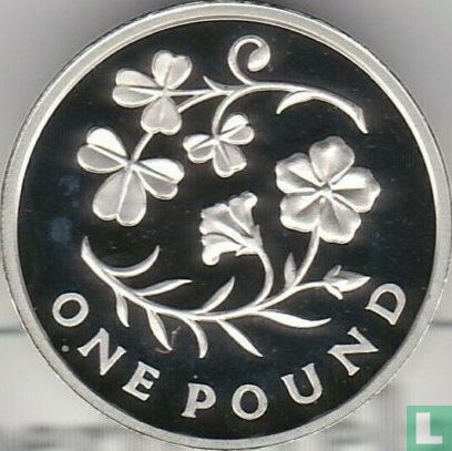 United Kingdom 1 pound 2014 (PROOF - silver) "Floral emblems of Northern Ireland" - Image 2