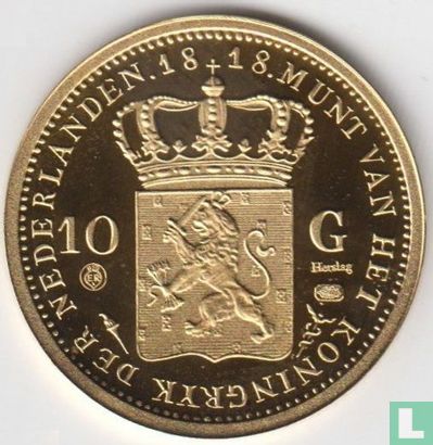 Nederland 10 gulden 1818 herslag - Afbeelding 1