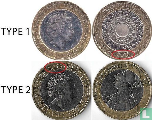United Kingdom 2 pounds 2015 (type 2) - Image 3