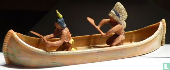 Indianen in kano - Afbeelding 1