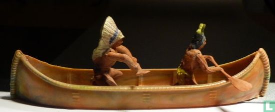 Indians in canoe - Image 2
