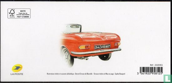 Peugeot 204 Cabriolet - Verkozen tot mooiste postzegel van 2020 - Afbeelding 3