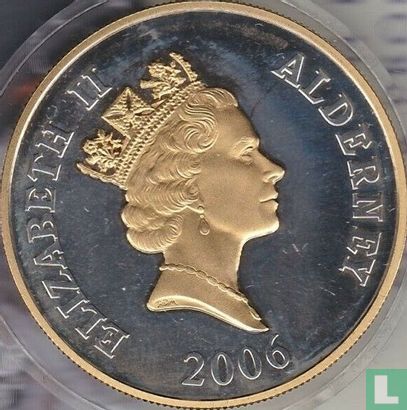Alderney 5 pounds 2006 (PROOF) "80th Birthday of Queen Elizabeth II - Coronation day" - Image 1