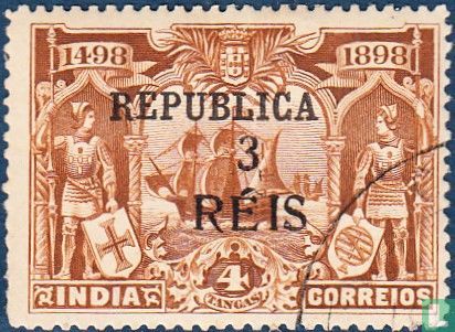 Vasco da Gama, met opdruk "REPUBLICA"