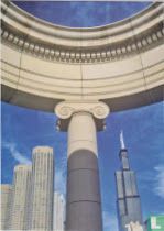 Architectural  detail with sears tower in background - Afbeelding 1