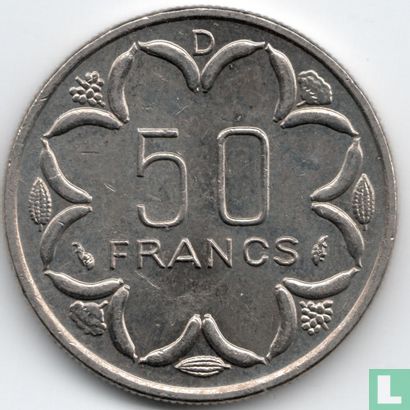 Central African States 50 francs 1976 (D) - Image 2