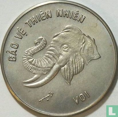 Vietnam 10 Dong 1986 "Natural protection - Elephant" - Bild 2