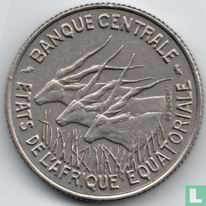 États d'Afrique équatoriale 100 francs 1967 - Image 2