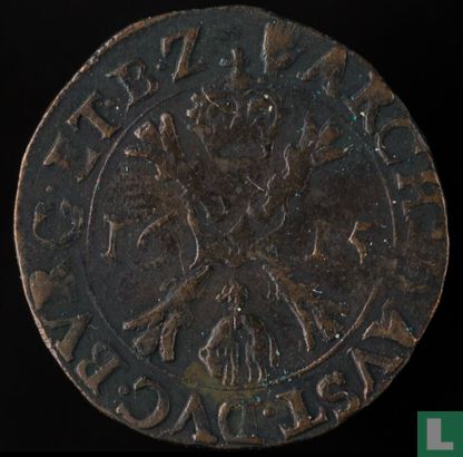 Brabant 1/2 liard 1615 (hand) "gigot" - Image 1