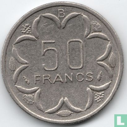 Central African States 50 francs 1976 (B) - Image 2
