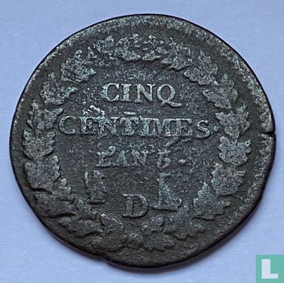 France 5 centimes AN 5 (D) - Image 1