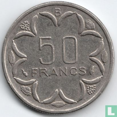 Central African States 50 francs 1977 (B) - Image 2