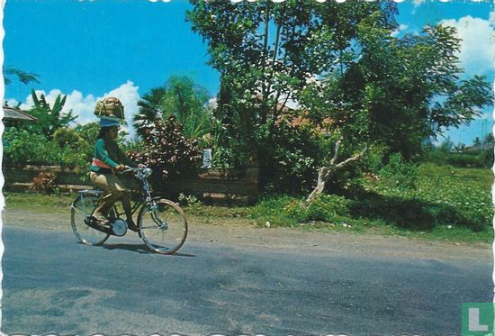 Meisje op fiets (PS - A139) - Afbeelding 1