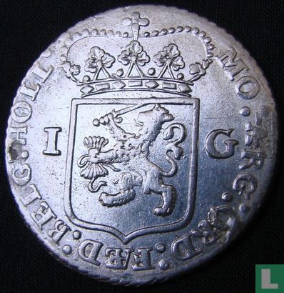 Bataafse Republiek 1 gulden 1795 (Holland) - Afbeelding 2