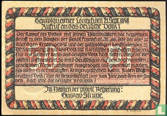 Lörrach, Stadt - 50 Pfennig (4) ND (1922) - Afbeelding 2