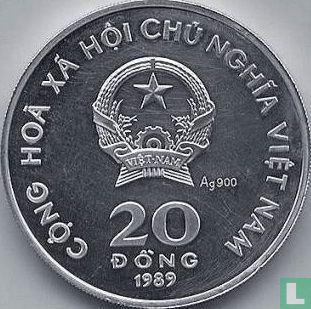Vietnam 20 Dong 1989 (PP - Silber) "100th anniversary Birth of Hô Chi Minh" - Bild 1