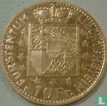 Liechtenstein 10 Franken 1946 - Bild 2