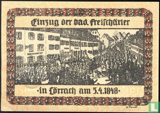 Lörrach, Stadt - 50 Pfennig (5) ND (1922) - Afbeelding 2