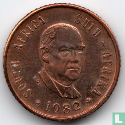 Afrique du Sud ½ cent 1982 (BE) "The end of Balthazar Johannes Vorster's presidency" - Image 1